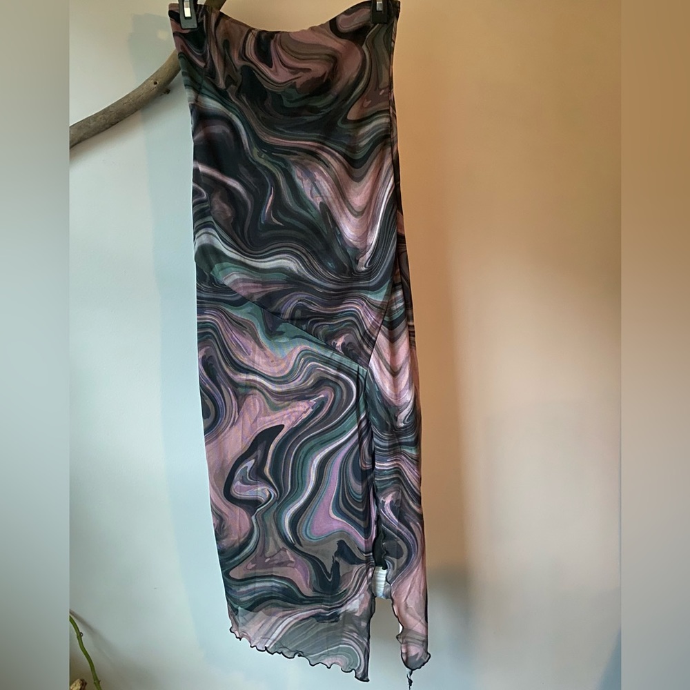 Caution to the Wind- strapless midi dress size XS
